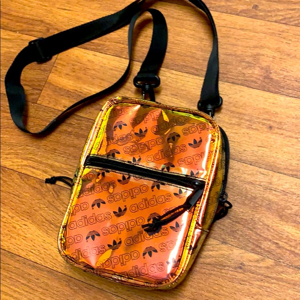 Adidas crossbody bag, fun metallic color